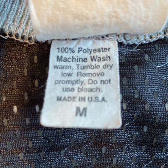 Z Vintage Nike Tank Top Medium Mesh Ribbed Trim Embroidered Logo - Picture 6 of 6